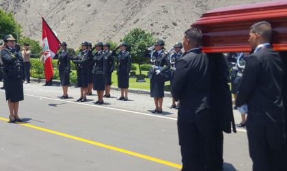Sepelio Coronel PNP Luis Armando Gálvez Arangüena Asociado AMHOLE